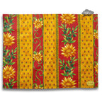 French Provencal placemat - Acrylic coated cotton - Spill - proof - Reversible - Sunflower red | Le Cluny Placemat La Vie Bien French Provencal placemat - Acrylic coated cotton - Spill - proof - Reversible - Sunflower red | Le Cluny