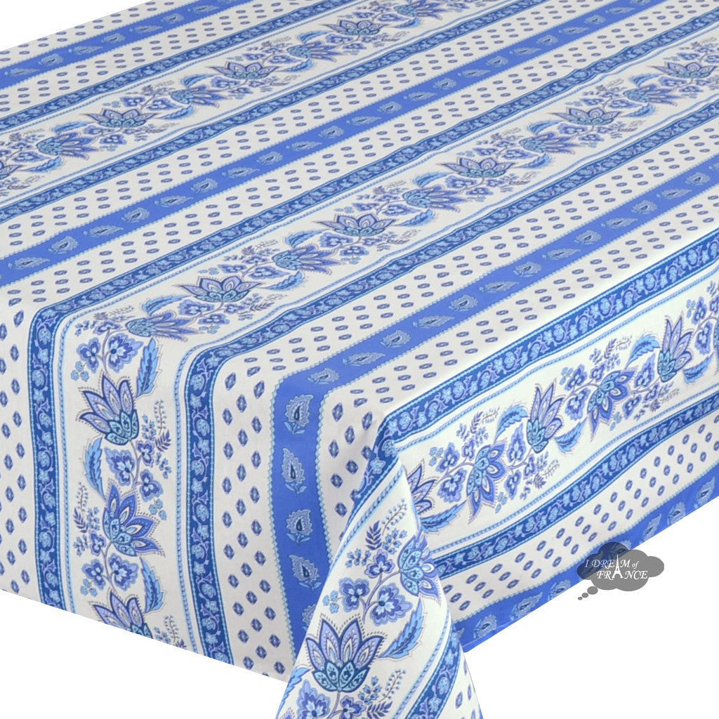 French Provencal tablecloth - Acrylic coated cotton, Spill - proof - 58" Square - Lisa white | Le Cluny Tablecloth La Vie Bien French Provencal tablecloth - Acrylic coated cotton, Spill - proof - 58" Square - Lisa white | Le Cluny