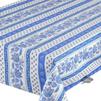 French Provencal tablecloth - Acrylic coated cotton, Spill - proof - 58" Square - Lisa white | Le Cluny Tablecloth La Vie Bien French Provencal tablecloth - Acrylic coated cotton, Spill - proof - 58" Square - Lisa white | Le Cluny