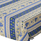 French Provencal tablecloth - Acrylic coated cotton, Spill - proof - 58" square - Monaco beige | Le Cluny Tablecloth La Vie Bien French Provencal tablecloth - Acrylic coated cotton, Spill - proof - 58" square - Monaco beige | Le Cluny