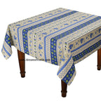 French Provencal tablecloth - Acrylic coated cotton, Spill - proof - 58" square - Monaco beige | Le Cluny Tablecloth La Vie Bien French Provencal tablecloth - Acrylic coated cotton, Spill - proof - 58" square - Monaco beige | Le Cluny