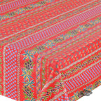 French Provencal tablecloth - Acrylic coated cotton, Spill - proof - 58" Square - Olives red | Le Cluny Tablecloth La Vie Bien French Provencal tablecloth - Acrylic coated cotton, Spill - proof - 58" Square - Olives red | Le Cluny