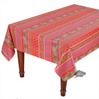 French Provencal tablecloth - Acrylic coated cotton, Spill - proof - 58" Square - Olives red | Le Cluny Tablecloth La Vie Bien French Provencal tablecloth - Acrylic coated cotton, Spill - proof - 58" Square - Olives red | Le Cluny