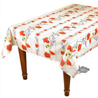 French Provencal tablecloth - Acrylic coated cotton, Spill - proof - 58" square - Poppies ivory | Tissus Toselli Tablecloth La Vie Bien French Provencal tablecloth - Acrylic coated cotton, Spill - proof - 58" square - Poppies ivory | Tissus Toselli