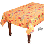 French Provencal tablecloth - Acrylic coated cotton, Spill - proof - 58" square - Poppies yellow | Tissus Toselli Tablecloth La Vie Bien French Provencal tablecloth - Acrylic coated cotton, Spill - proof - 58" square - Poppies yellow | Tissus Toselli
