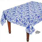 French Provencal tablecloth - Acrylic coated cotton, Spill-proof - 58" square - Versailles blue | Le Cluny Tablecloth La Vie Bien French Provencal tablecloth - Acrylic coated cotton, Spill-proof - 58" square - Versailles blue | Le Cluny