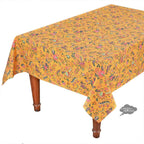French Provencal tablecloth - Acrylic coated cotton, Spill - proof - 58" square - Versailles yellow | Le Cluny Tablecloth La Vie Bien French Provencal tablecloth - Acrylic coated cotton, Spill - proof - 58" square - Versailles yellow | Le Cluny