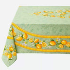French Provencal tablecloth - Acrylic coated cotton, Spill - proof - 60x96" Rectangular - Lemons green | Tissus Toselli Tablecloth La Vie Bien French Provencal tablecloth - Acrylic coated cotton, Spill - proof - 60x96" Rectangular - Lemons green | Tissus Toselli