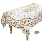 French Provencal tablecloth - Acrylic coated cotton, Spill - proof - 60x96" Rectangular - Moustiers blue | Tissus Toselli Tablecloth La Vie Bien French Provencal tablecloth - Acrylic coated cotton, Spill - proof - 60x96" Rectangular - Moustiers blue | Tissus Toselli