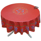 French Provencal tablecloth - Acrylic coated cotton, Spill-proof - 70" Round - Lavender red | Le Cluny Tablecloth La Vie Bien French Provencal tablecloth - Acrylic coated cotton, Spill-proof - 70" Round - Lavender red | Le Cluny