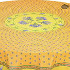 French Provencal tablecloth - Acrylic coated cotton, Spill - proof - 70" Round - Lavender yellow | Le Cluny Tablecloth La Vie Bien French Provencal tablecloth - Acrylic coated cotton, Spill - proof - 70" Round - Lavender yellow | Le Cluny