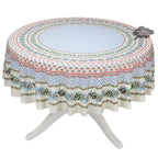 French Provencal tablecloth - Acrylic coated cotton, Spill-proof - 70" Round - Olives cream | Le Cluny Tablecloth La Vie Bien French Provencal tablecloth - Acrylic coated cotton, Spill-proof - 70" Round - Olives cream | Le Cluny