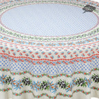 French Provencal tablecloth - Acrylic coated cotton, Spill-proof - 70" Round - Olives cream | Le Cluny Tablecloth La Vie Bien French Provencal tablecloth - Acrylic coated cotton, Spill-proof - 70" Round - Olives cream | Le Cluny
