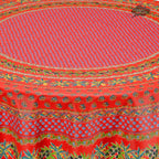 French Provencal tablecloth - Acrylic coated cotton, Spill - proof - 70" Round - Olives red | Le Cluny Tablecloth La Vie Bien French Provencal tablecloth - Acrylic coated cotton, Spill - proof - 70" Round - Olives red | Le Cluny