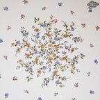 French Provencal tablecloth - Cotton, natural or acrylic - coated - 70" round - Moustiers blue | Tissus Toselli Tablecloth La Vie Bien French Provencal tablecloth - Cotton, natural or acrylic - coated - 70" round - Moustiers blue | Tissus Toselli