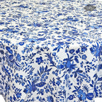 French tablecloth - Cotton, natural or acrylic - coated - 70" Round - Versailles blue | Le Cluny Tablecloth La Vie Bien French tablecloth - Cotton, natural or acrylic - coated - 70" Round - Versailles blue | Le Cluny