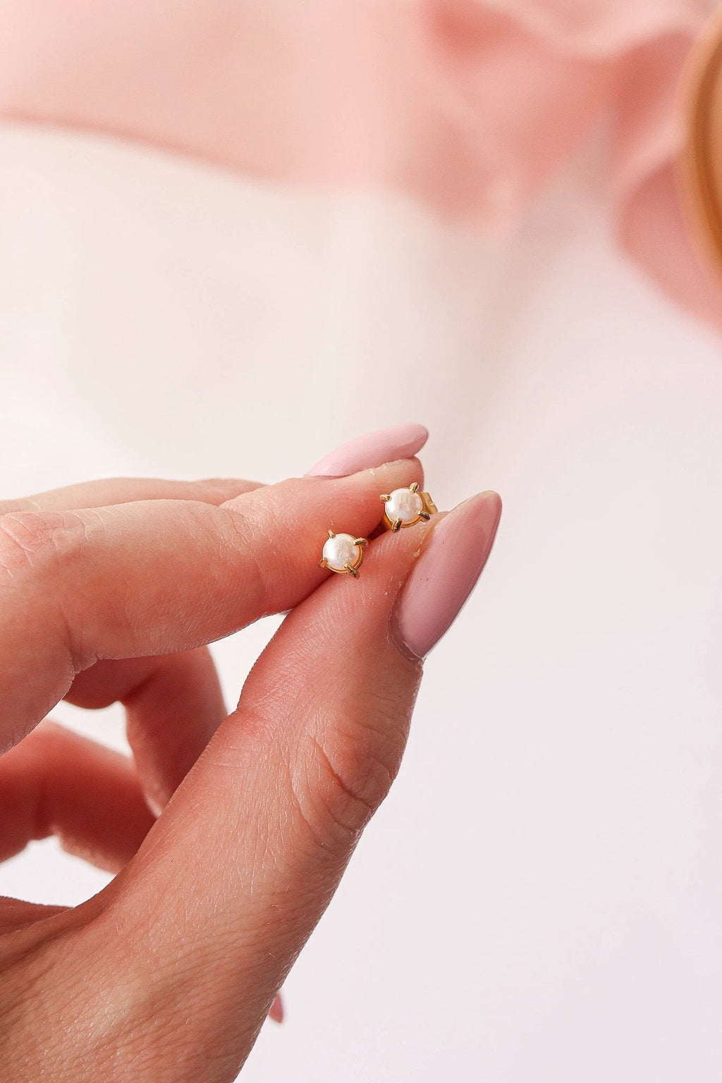 Freshwater Pearl Stud by Rose & Clay