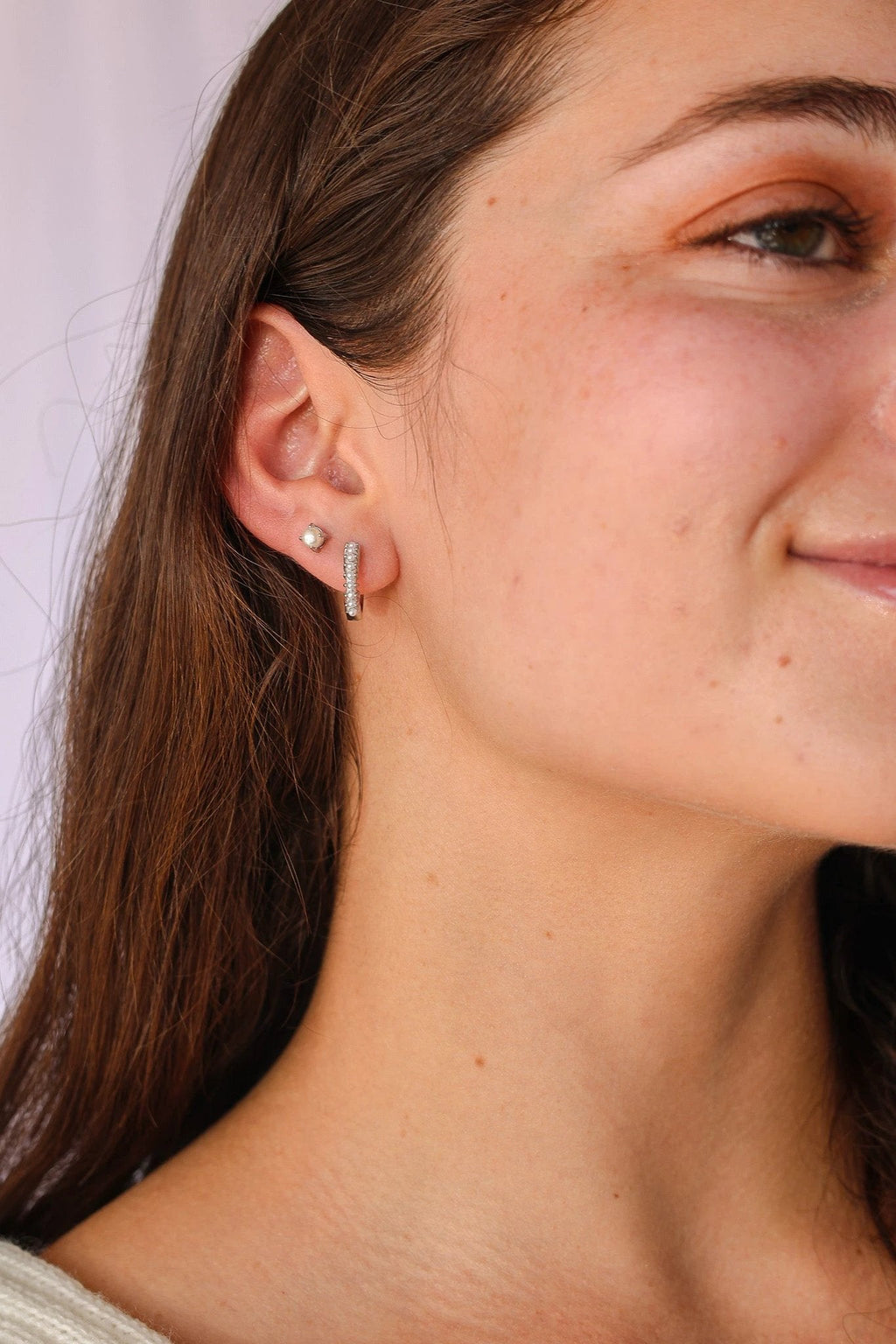 Freshwater Pearl Stud by Rose & Clay