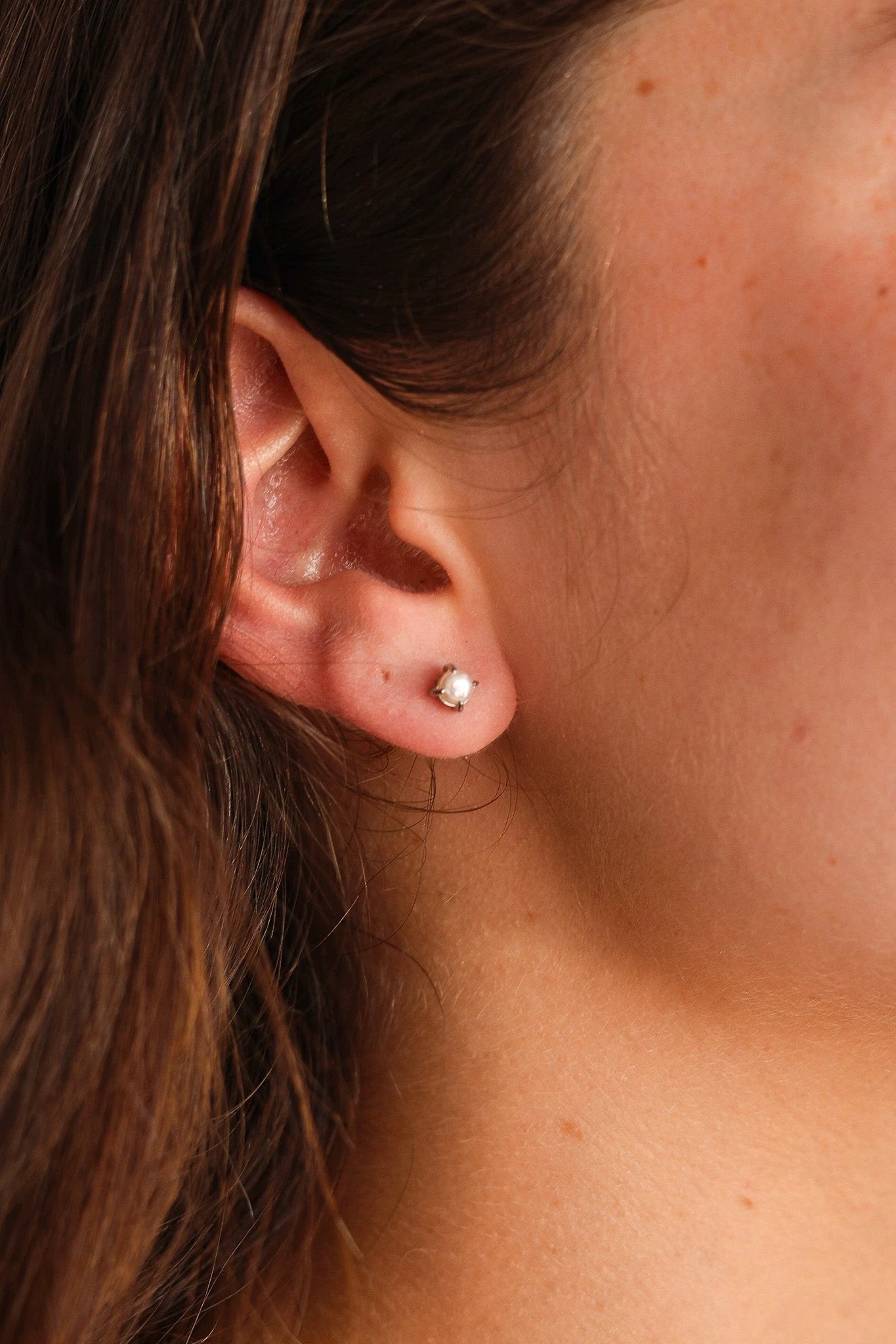 Freshwater Pearl Stud by Rose & Clay