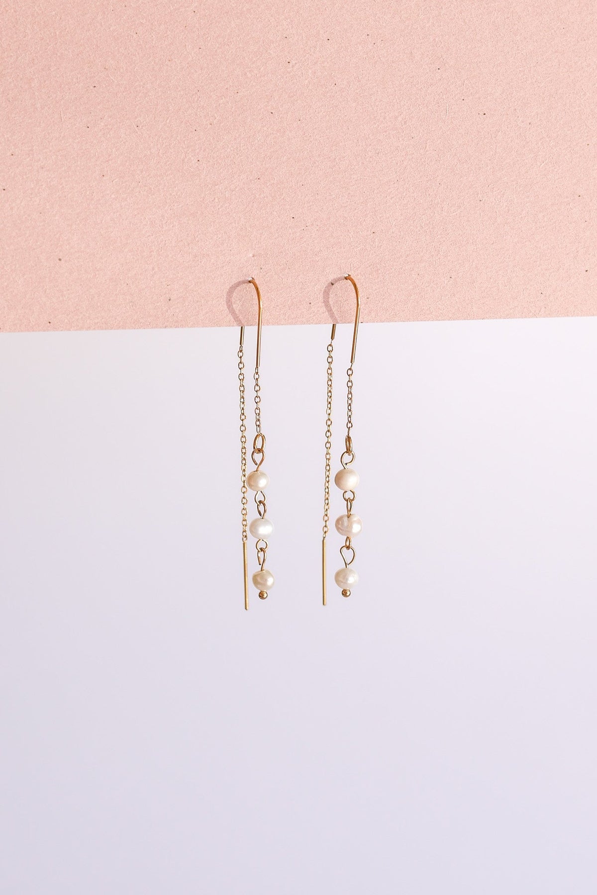 Freshwater Pearl Threader dangle La Vie Bien Freshwater Pearl Threader