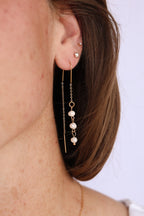 Freshwater Pearl Threader dangle La Vie Bien Freshwater Pearl Threader