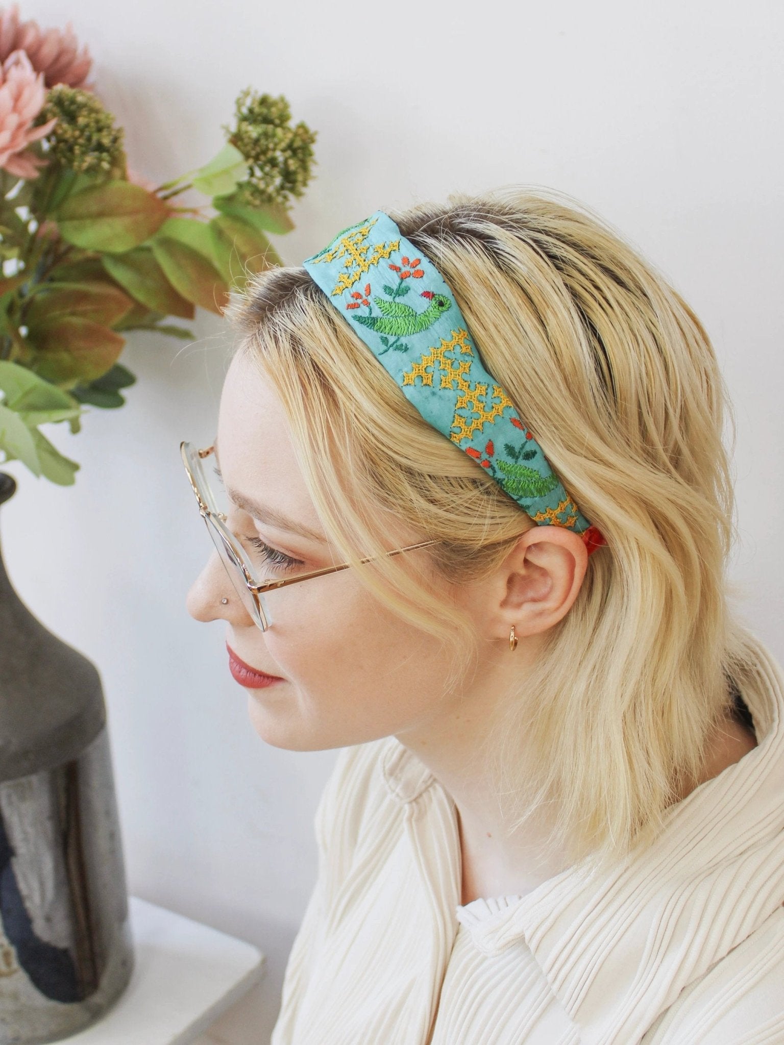 Frida Embroidered Headband by Ash & Rose