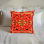 Frida Flower Embroidered Mexican Flower Boho Cushion - Thailand Decor La Vie Bien Frida Flower Embroidered Mexican Flower Boho Cushion - Thailand