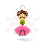 Frida Kahlo Embroidered Keychain / Zipper Pull - Mexico Keychains La Vie Bien Frida Kahlo Embroidered Keychain / Zipper Pull - Mexico