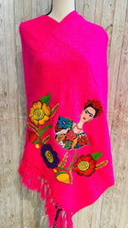Frida Kahlo Embroidered Shawl Rebosos Bordado y Imagen de Frida Kahlo La Vie Bien Frida Kahlo Embroidered Shawl Rebosos Bordado y Imagen de Frida Kahlo