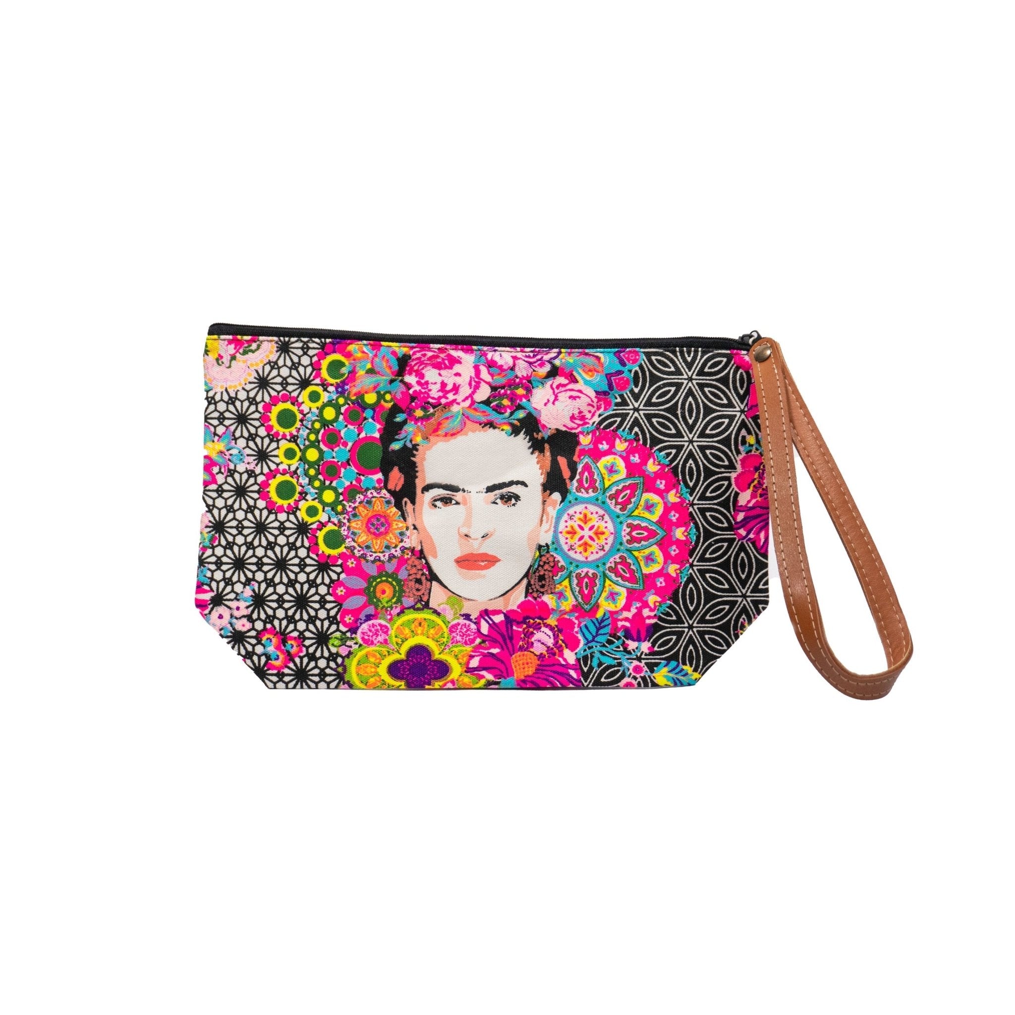 Frida Kahlo Printed Boho Wristlet | Clutch - Thailand Bags La Vie Bien Frida Kahlo Printed Boho Wristlet | Clutch - Thailand