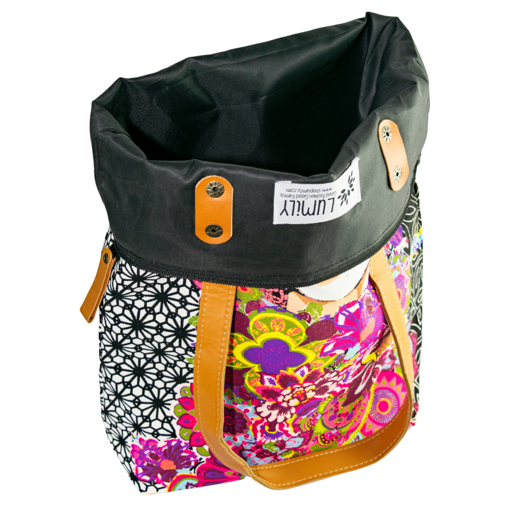 Frida Kahlo Printed Tote Bag with Zipper - Thailand Bags La Vie Bien Frida Kahlo Printed Tote Bag with Zipper - Thailand