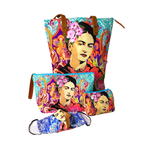 Frida Kahlo Printed Tote Bag with Zipper - Thailand Bags La Vie Bien Frida Kahlo Printed Tote Bag with Zipper - Thailand