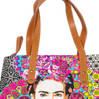 Frida Kahlo Printed Tote Bag with Zipper - Thailand Bags La Vie Bien Frida Kahlo Printed Tote Bag with Zipper - Thailand