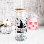 Friendly Ghosts Halloween Snowglobe Glitter Iced Coffee Cup Drinkware La Vie Bien Friendly Ghosts Halloween Snowglobe Glitter Iced Coffee Cup