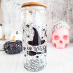 Friendly Ghosts Halloween Snowglobe Glitter Iced Coffee Cup Drinkware La Vie Bien Friendly Ghosts Halloween Snowglobe Glitter Iced Coffee Cup