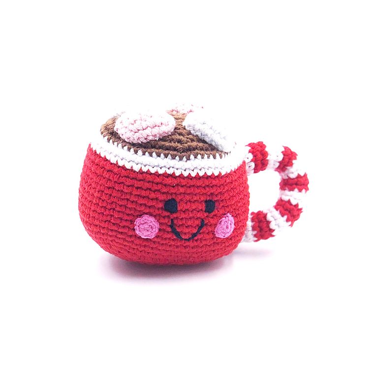Friendly Rattle - Hot Chocolate Rattles La Vie Bien Friendly Rattle - Hot Chocolate