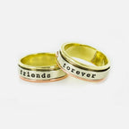 Friends Forever Mixed Metals Spinning Ring Rings - Fine La Vie Bien Friends Forever Mixed Metals Spinning Ring