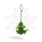 Frog Seed Bead Keychain - Mexico Keychains La Vie Bien Frog Seed Bead Keychain - Mexico