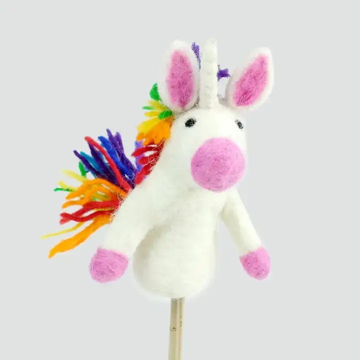 Frog with crown handmade felt Finger Puppet - Sensory Play for kids - Magic Meadow collection La Vie Bien Frog with crown handmade felt Finger Puppet - Sensory Play for kids - Magic Meadow collection