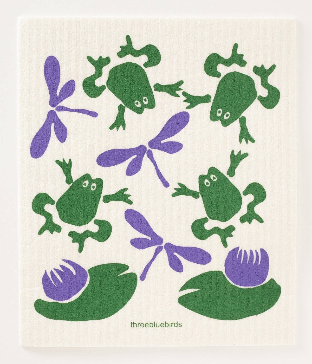 Frogs and Flies Swedish Dishcloth La Vie Bien Frogs and Flies Swedish Dishcloth