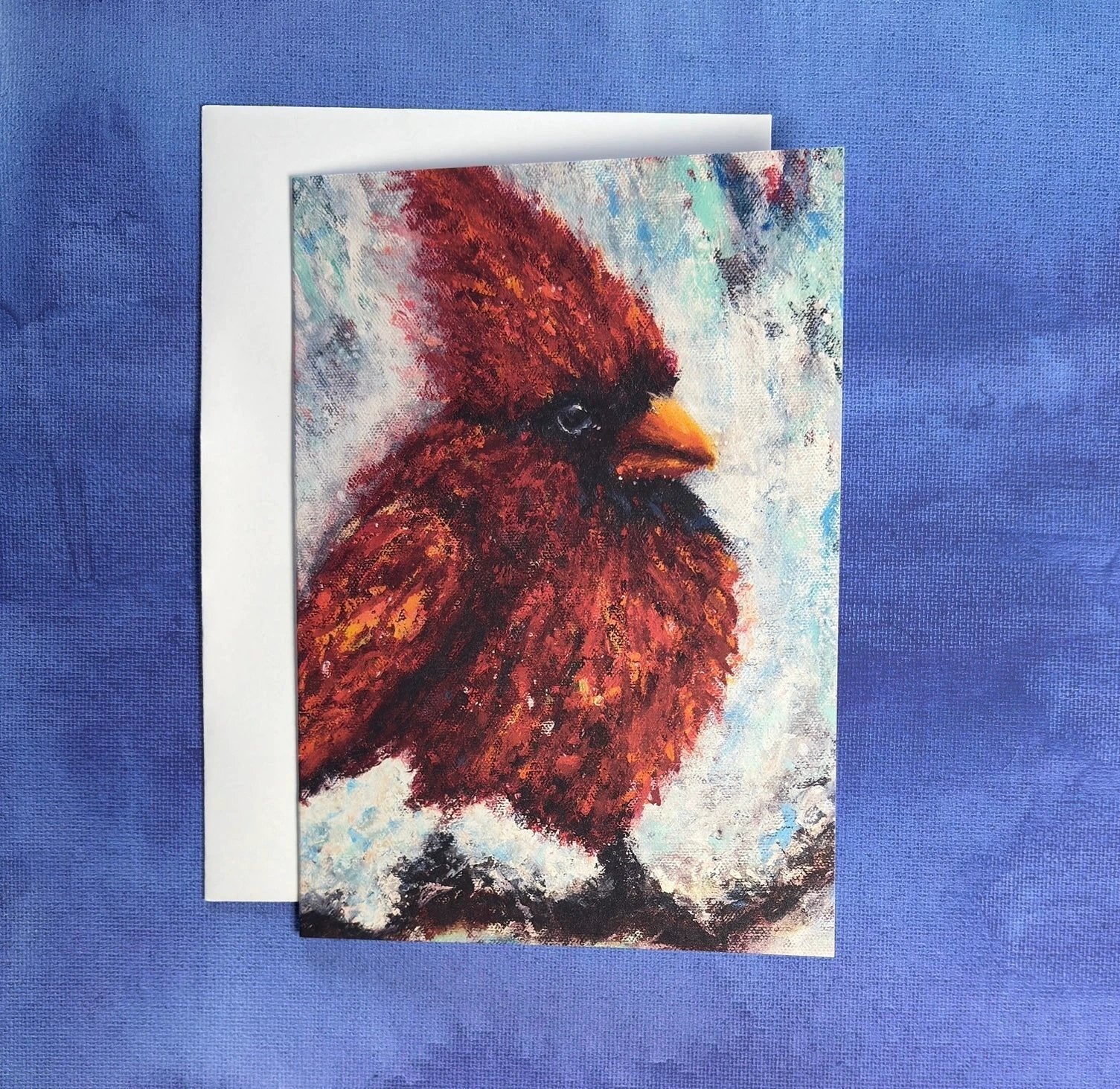 Frost & Fire Cardinal - Greeting Card by Tiffany Bates Art