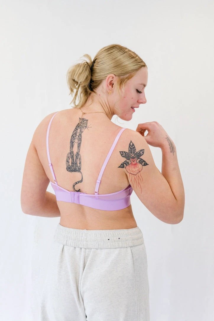 Frosted Lilac Mesh Bra by wearswoop.com