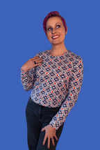 Fruit Picnic Pullover in Blueberry Sweatshirt La Vie Bien Fruit Picnic Pullover in Blueberry