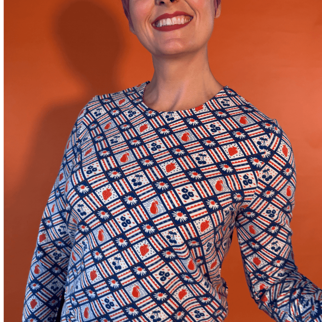 Fruit Picnic Pullover in Blueberry Sweatshirt La Vie Bien Fruit Picnic Pullover in Blueberry