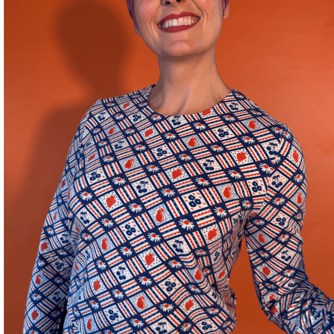 Fruit Picnic Pullover in Blueberry Sweatshirt La Vie Bien Fruit Picnic Pullover in Blueberry