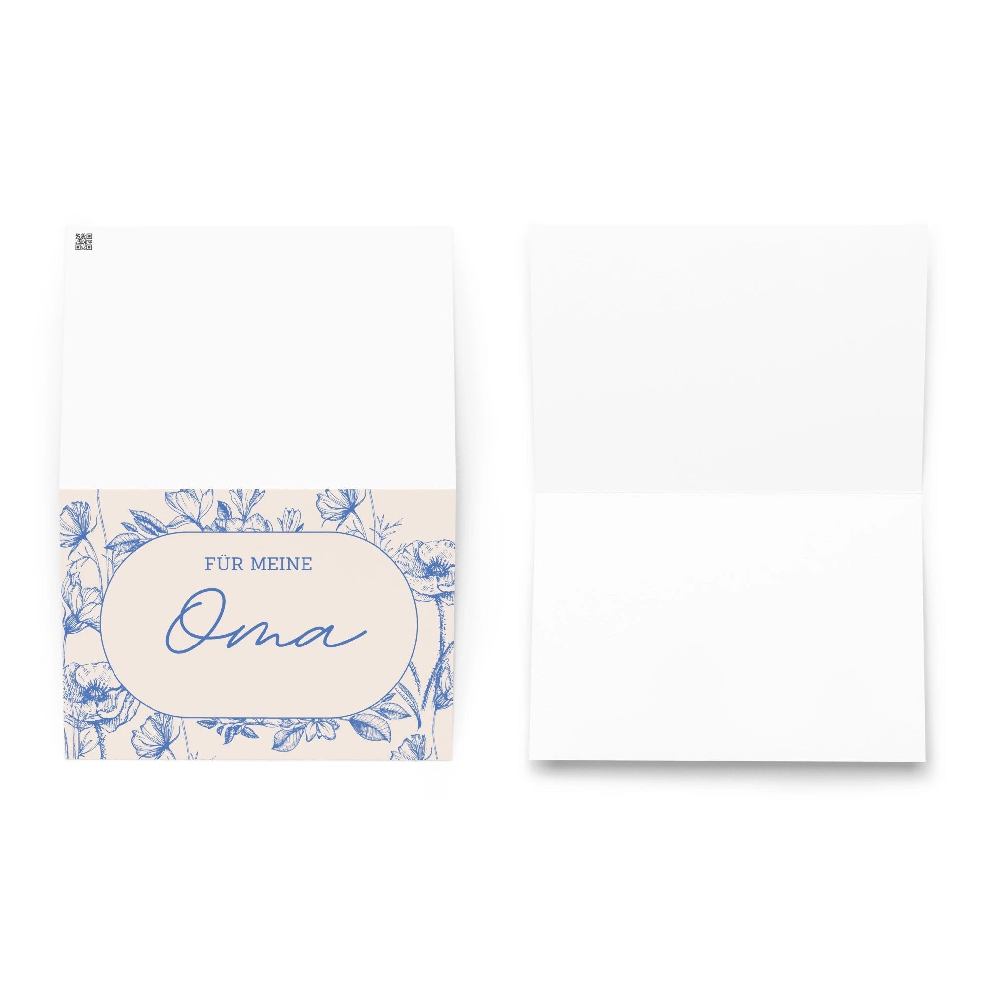 Für meine Oma German Grandmother birthday Greeting card, blank inside with envelope by La Vie Bien