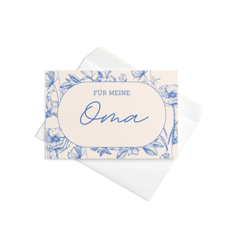 Für meine Oma German Grandmother birthday Greeting card, blank inside with envelope by La Vie Bien