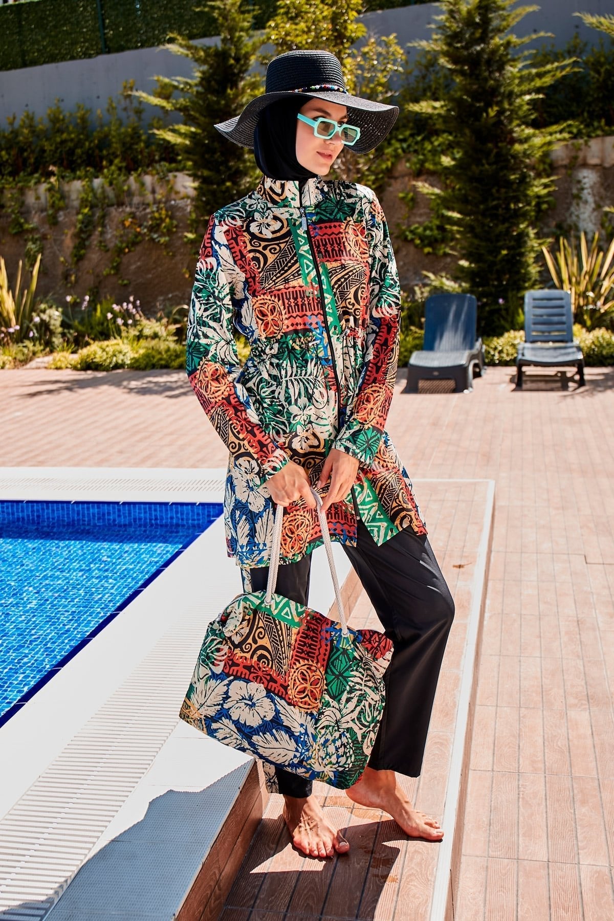 Full Coverage Hijab Swimsuit R2301 Covered Burkini Swimwear La Vie Bien Full Coverage Hijab Swimsuit R2301