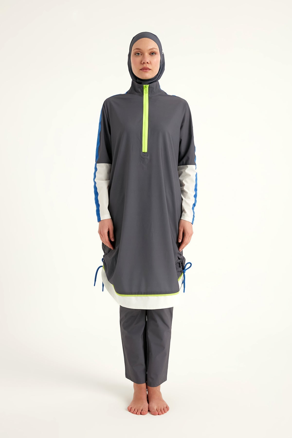 Fume Full Coverage Modest Swimwear Burkini Set M2514 Covered Burkini Swimwear La Vie Bien Fume Full Coverage Modest Swimwear Burkini Set M2514
