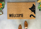 Funny Cat Coir Doormat by Nickel Designs Custom Doormats